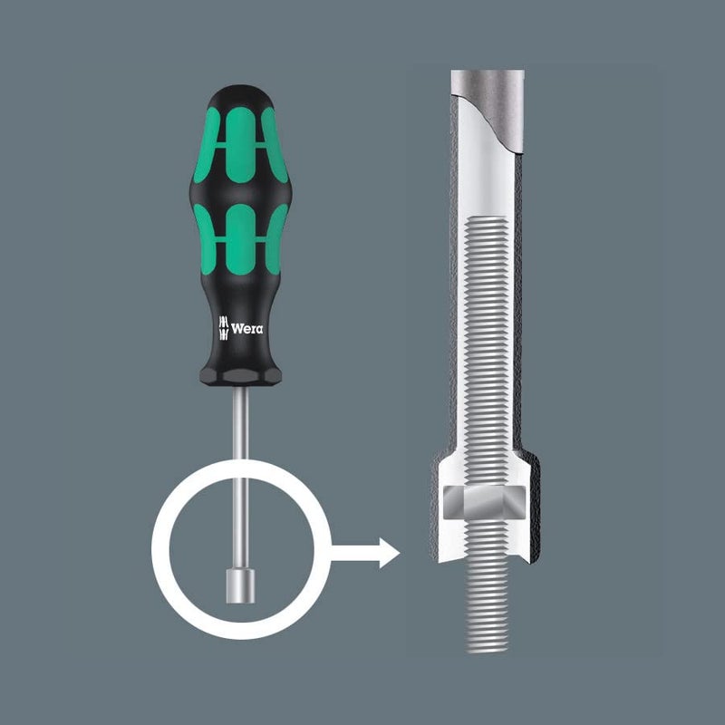 Wera - 5029463001 Kraftform Plus 395 HO 7mm Professional Nutdriver, 3 5/32" Shaft Length - Image 2