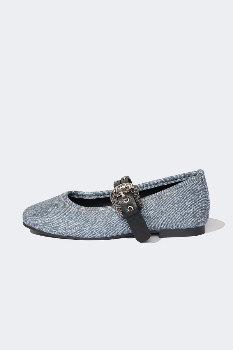 Defacto Girl Denim Ballerina Flat Shoes