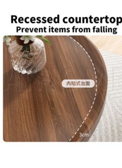 LHFHOMT Sofa Center Tables Set of 2 Pieces, Round Sofa Center table, wooden Top, Strong Gold Metal Frame for Living Room,Sofa Side  - Image 4