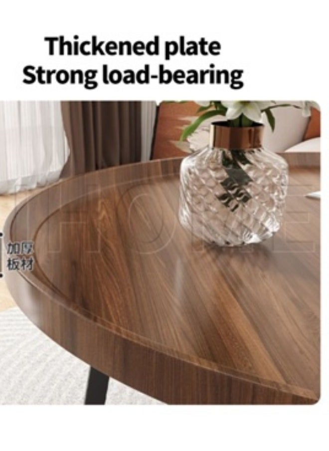 LHFHOMT - Sofa Center Tables Set of 2 Pieces, Round Sofa Center table, wooden Top, Strong Gold Metal Frame for Living Room,Sofa Side - Image 1