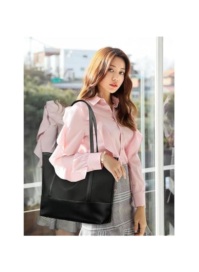 HOOKOR Women Tote Bags Top Handle Satchel Handbags PU Faux Leather Tote Bag l Shoulder Purse - Image 4