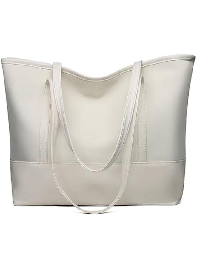 HOOKOR Women Tote Bags Top Handle Satchel Handbags PU Faux Leather Tote Bag l Shoulder Purse - Image 1