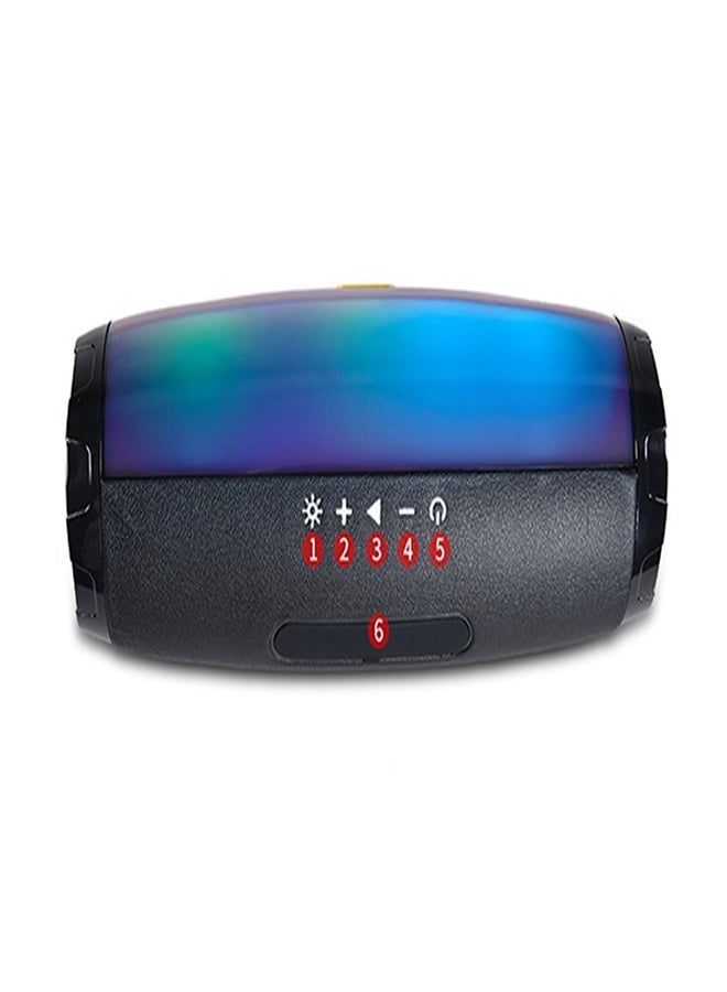 NIBEMINENT LED Flashing Light Portable Wireless Speaker Black