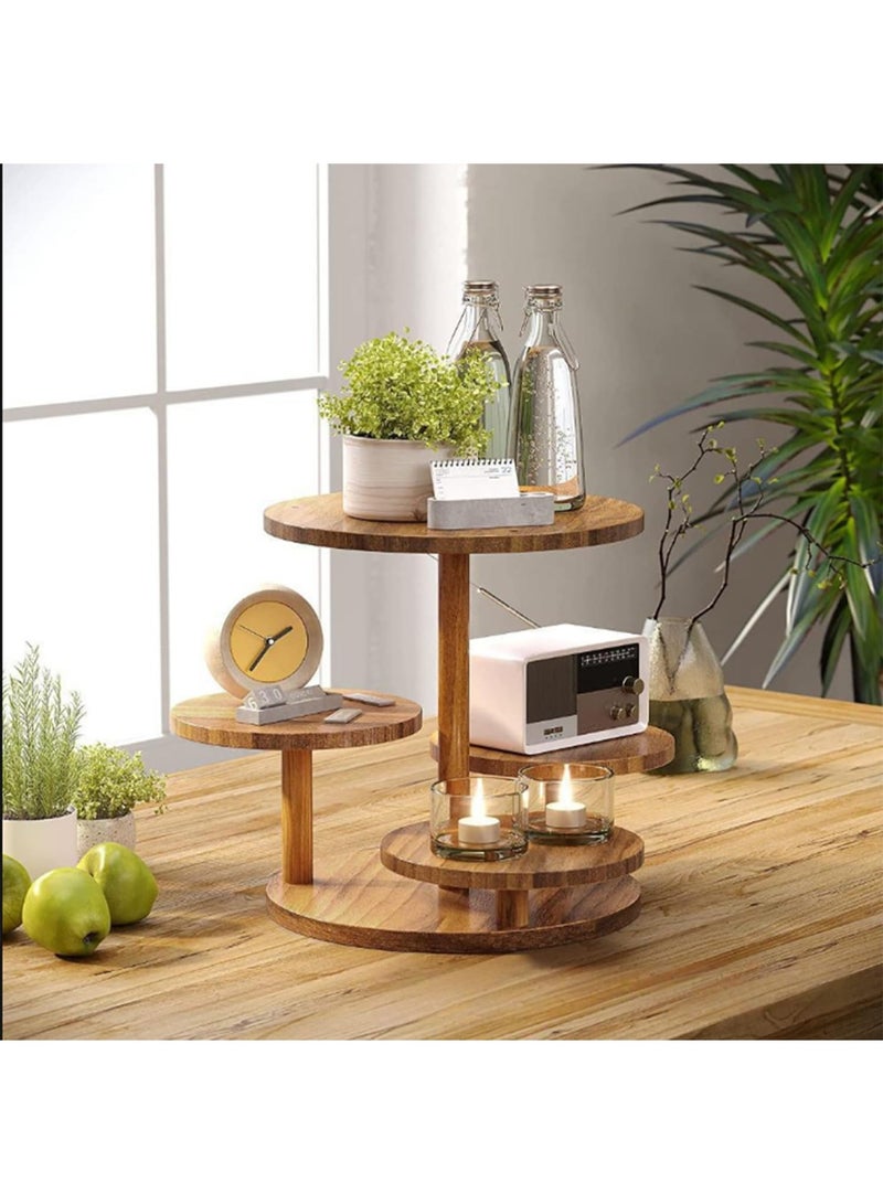 4-Tier Wooden Cupcake Stand Display, Cup Cake Tower Stand Holder, Cake Stands for Party, Birthdays, Weddings, Baby Showers, Holiday Decor,50 Cupcake Capacity - Image 5