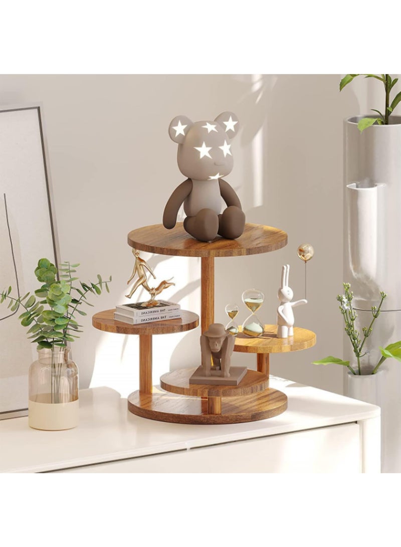 4-Tier Wooden Cupcake Stand Display, Cup Cake Tower Stand Holder, Cake Stands for Party, Birthdays, Weddings, Baby Showers, Holiday Decor,50 Cupcake Capacity - Image 2