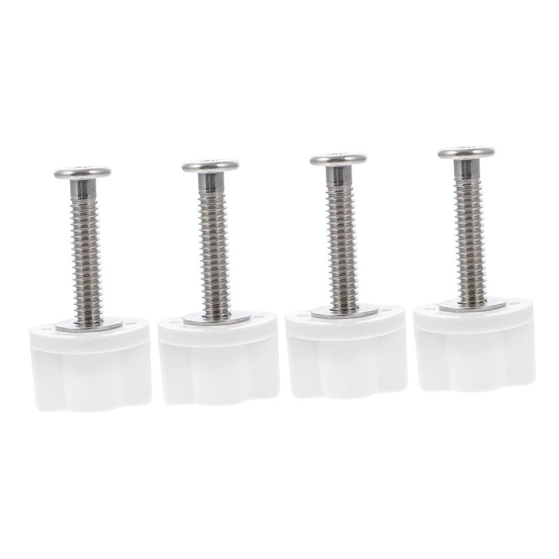 4 Pcs Stainless Steel Toilet Seat Bolts Hand-Tightened Fixing Screws for Toilet Seat Replacement Compatible - Image 1