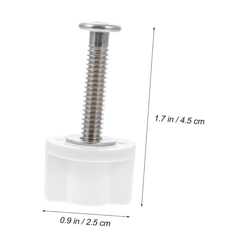 4 Pcs Stainless Steel Toilet Seat Bolts Hand-Tightened Fixing Screws for Toilet Seat Replacement Compatible - Image 2