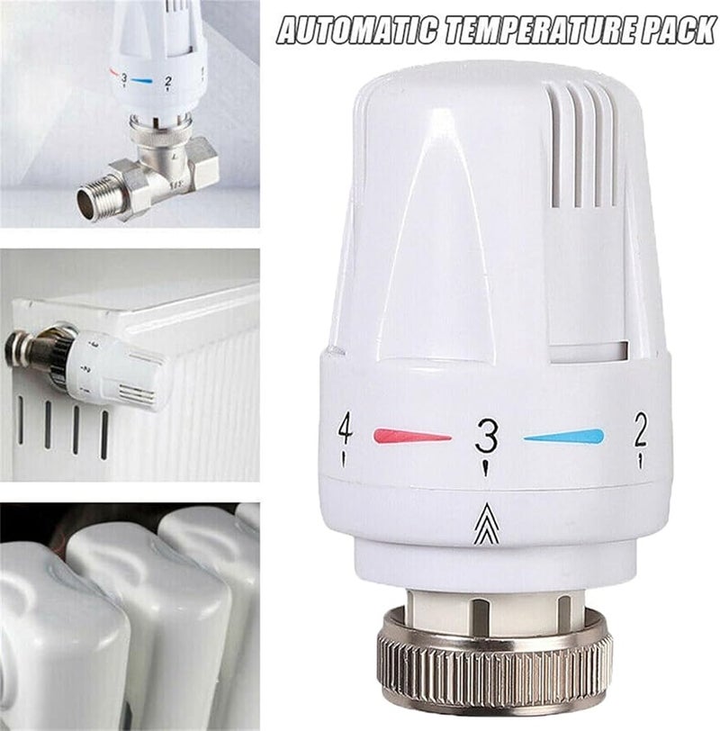 White Automatic Thermostatic Radiator Valve Adjustable Temperature Controller For Water Floor Heating - Image 3