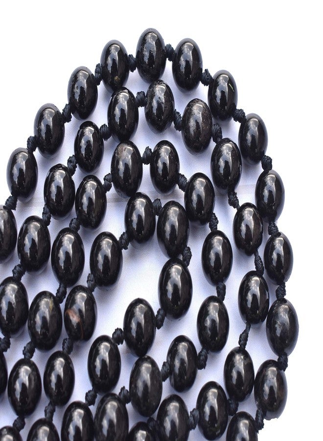 Pyramid Tatva Mala Knotted - Black Tourmaline 42 inch String 108 Beads Size - 8 mm Natural Healing crystal Stone (Black tourmaline) - Image 3