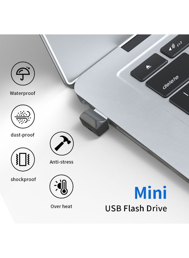 2TB ميني USB فلاش محرك الأقراص، محرك الأقراص الإبهام المحمول عصا الذاكرة للكمبيوتر الشخصي / الكمبيوتر المحمول / الكمبيوتر (2000GB) - Image 2