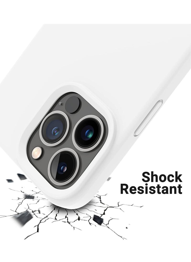 ELTRAZONE Designed for iPhone 14 Pro Max Case, Silicone Shockproof Slim Thin Phone Case for iPhone 14 Pro Max 6.7 inch (White)  - Image 2