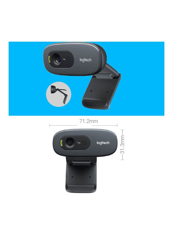 Logitech C270 Hd Webcam Black - Image 5