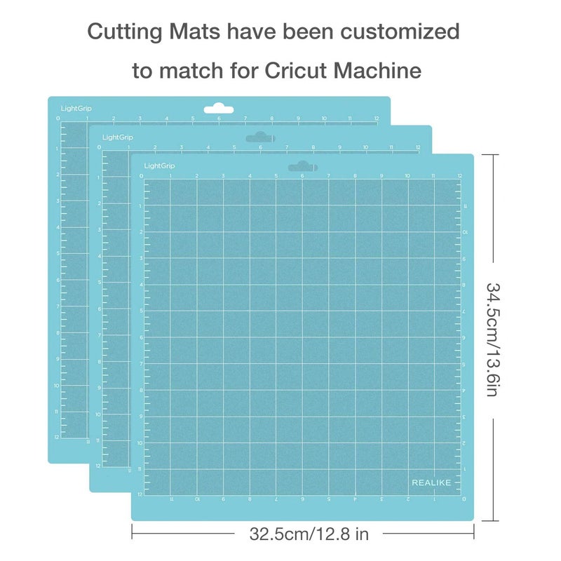 REALIKE 12X12 Lightgrip Cutting Mats for Silhouette Cameo 5/4/3/2/1(3 Mats) Gridded Adhesive Non-Slip Cut Mat for Crafts, Quilting, Sewing, Scrapbooking and All Arts - Image 4