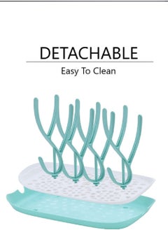Womdee Baby Bottle Drying Rack BPA-Free Pritzker Toddler Sippy Cups Dishes And Accessories Countertop Dryer Rack With Drainer Tray  - Image 3
