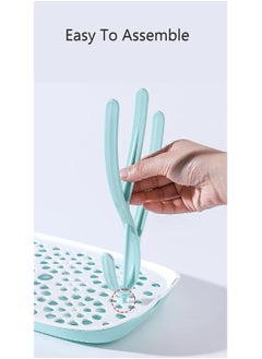 Womdee Baby Bottle Drying Rack BPA-Free Pritzker Toddler Sippy Cups Dishes And Accessories Countertop Dryer Rack With Drainer Tray  - Image 5