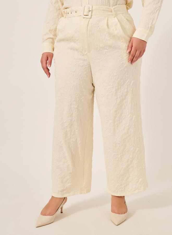 Styli Plus Size Wide Leg Pants with Drawstring  - Image 2