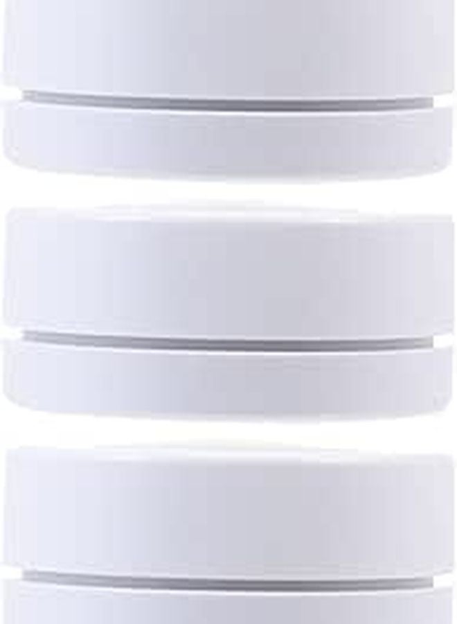Dual Layer White Cosmetic Jars 3pcs With Aluminum Tray For Travel Storage - Image 1