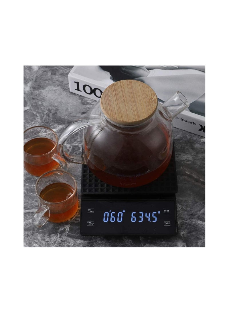 Dubkart Coffee Scale with Timer 3kg/0.1g High Precision Pour Over Drip Espresso Scale with Back-Lit LED Display (Batteries Not Included) - Image 5