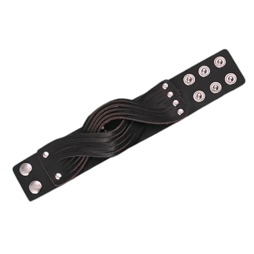 THE MEN THING TWISTBOUND BLACK - Genuine Braided Leather Bracelet Set for Men & Boys (8 inch) - Image 5