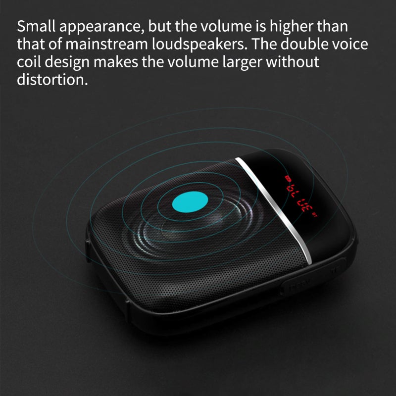 مكبر الصوت: جهاز محسن صوت محمول باللون الأحمر بطارية ليثيوم 1000 مللي أمبير ساعة وممكن لـ Bluetooth - لفين صوت مزدوج صوت عالٍ خالٍ من التشويه للدراسة والمرشد السياحي والمؤتمرات والتدريب - Image 4