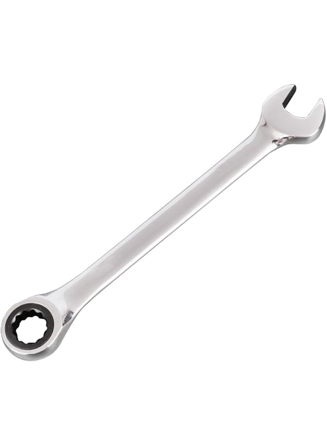 ECVV Ratchet Spanner Fixed Head Combination Wrench Polished Cr V Chrome Vanadium Steel Metric Spanner 72 Tooth Box And Open End Ring Ratcheting Spanner Tool For Home Bicycle 21 Mm - Image 1