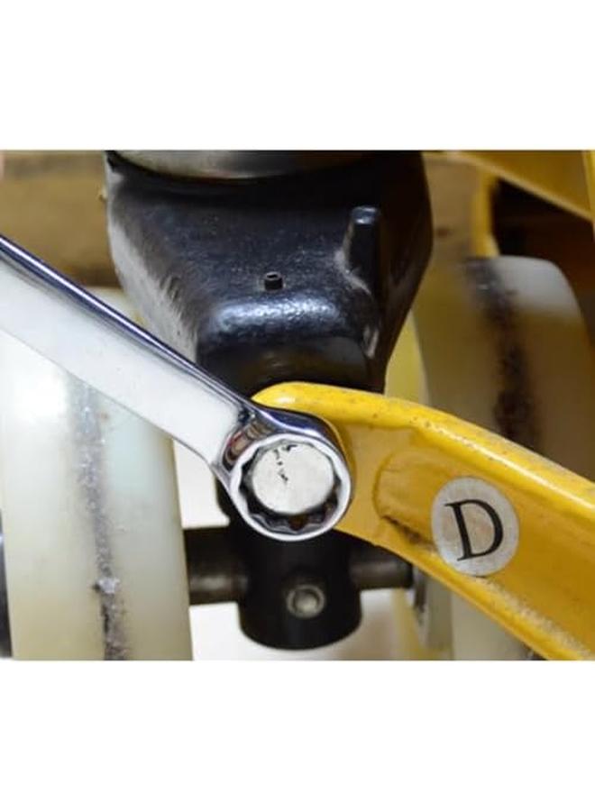 ECVV Ratchet Spanner Fixed Head Combination Wrench Polished Cr V Chrome Vanadium Steel Metric Spanner 72 Tooth Box And Open End Ring Ratcheting Spanner Tool For Home Bicycle 21 Mm - Image 4