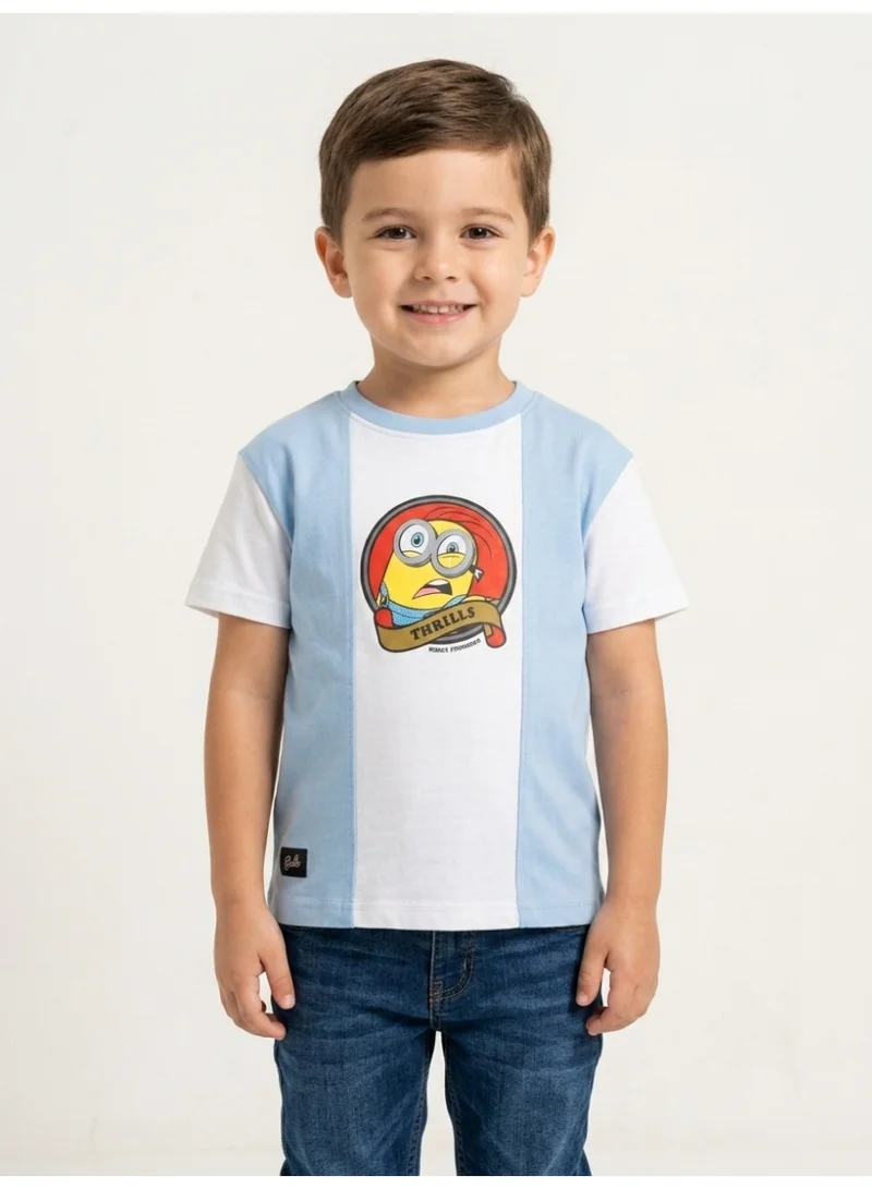 Minions Minions Toddler Boys Color Block Graphic Print T-Shirt
