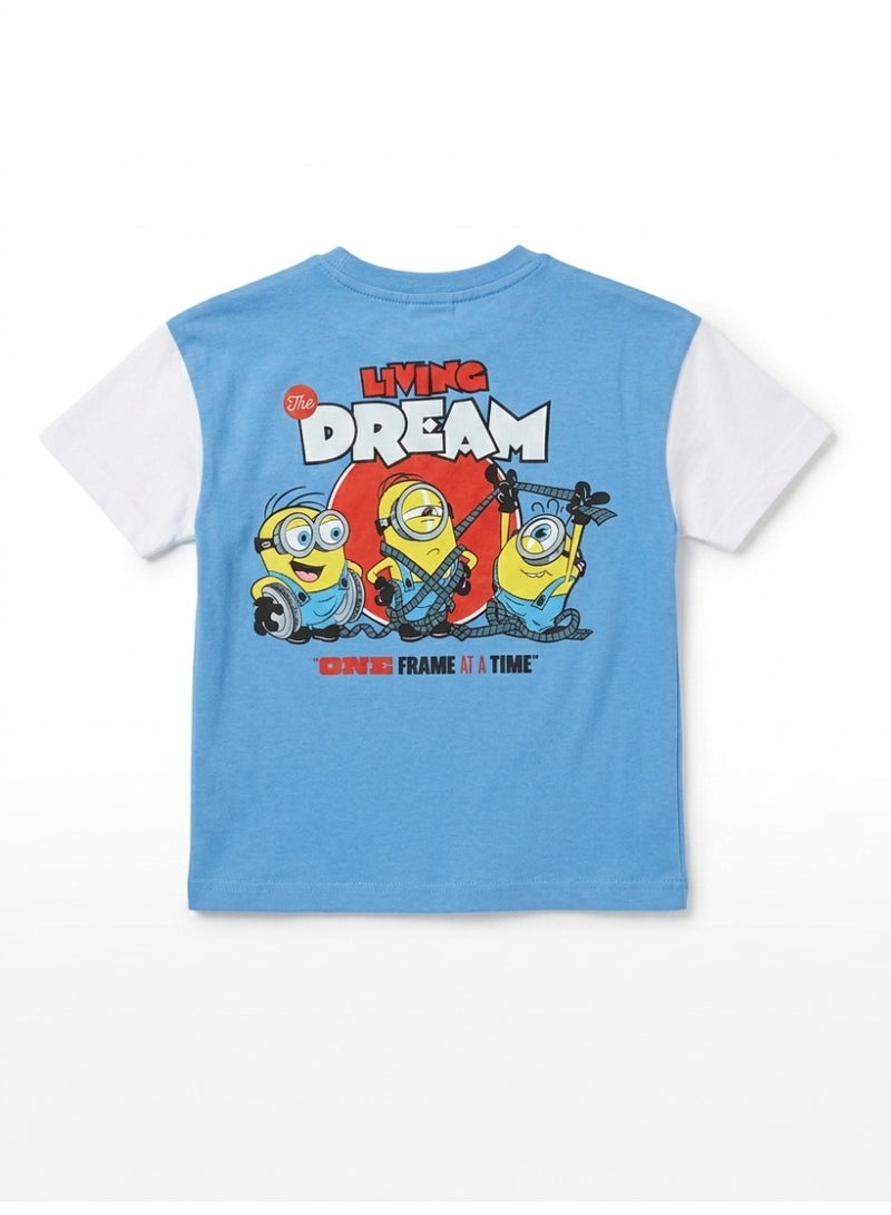 Minions Toddler Boys Color Block Graphic Print T-Shirt - Image 3