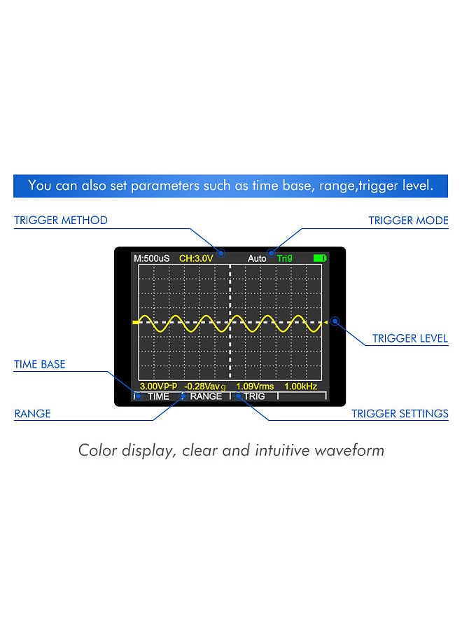 Generic - ET828 Intelligent Graphical Digital Oscilloscope Multimeter 2 in 1 with 2.4 Inches Color Screen 1MHz Bandwidth 2.5Msps Sampling Rate - Image 1
