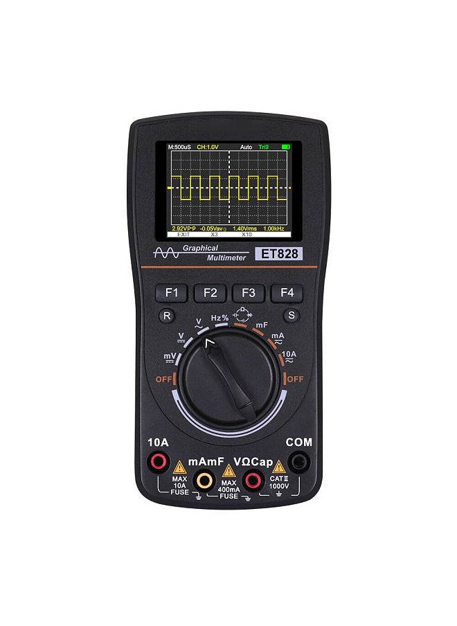 Generic - ET828 Intelligent Graphical Digital Oscilloscope Multimeter 2 in 1 with 2.4 Inches Color Screen 1MHz Bandwidth 2.5Msps Sampling Rate - Image 1