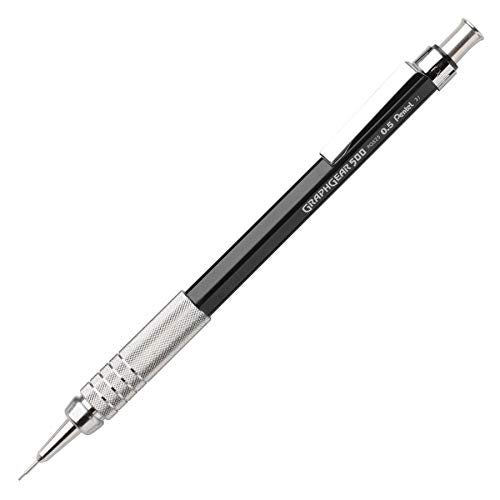 Pentel GraphGear 500 Mechanical Drafting Pencil, (0.5mm), Fine Line, Black Barrel (PG525A) - Image 4