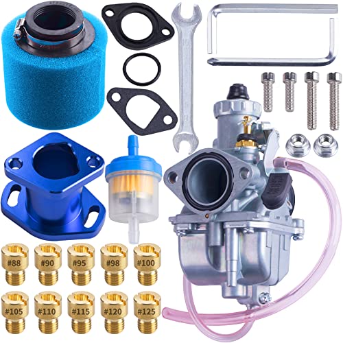 ORAEVY VM22 Racing Performance Carburetor Carb Mainfold Intake Pipe Air Filter Fit For Predator 212cc GX160 Honda GX200 CT200U 196cc KT196 Clones Go Kart Mini Bike Race Kart (Blue) - Image 1