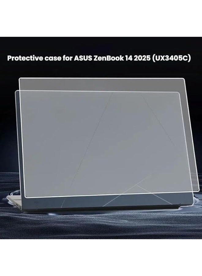 Laptop Case Compatible with ASUS ZenBook 14 OLED 2025 UX3405C 14 inch Ultra-thin Clear Top Shell and Bottom Shell Full Protection Protective Cover - Image 2