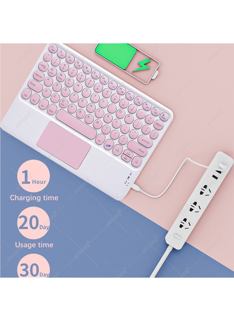 TahTicMer - Samsung Galaxy Tab S T800 T805 T807 Bluetooth Keyboard Touchpad Wifi Wireless Q Keyboard 10.5 Inch - Image 1