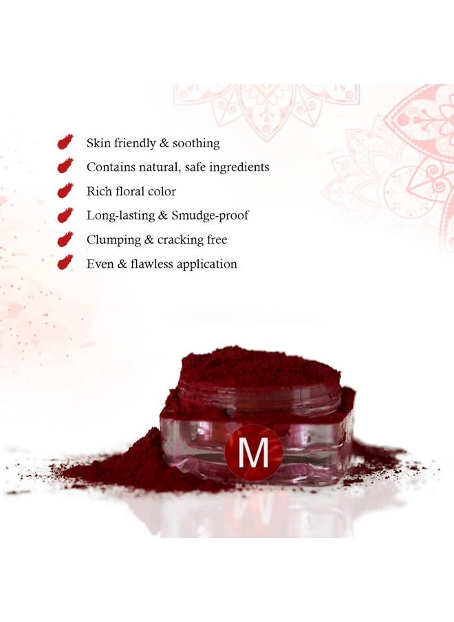 Keya Seth Aromatherapy Keya Seth Aromatherapy 100% Natural Dust Sindoor Maroon With Herbs Extracts & Floral Pigments Kumkum, No Side Effects & No Hair Fall -3Gm  - Image 3