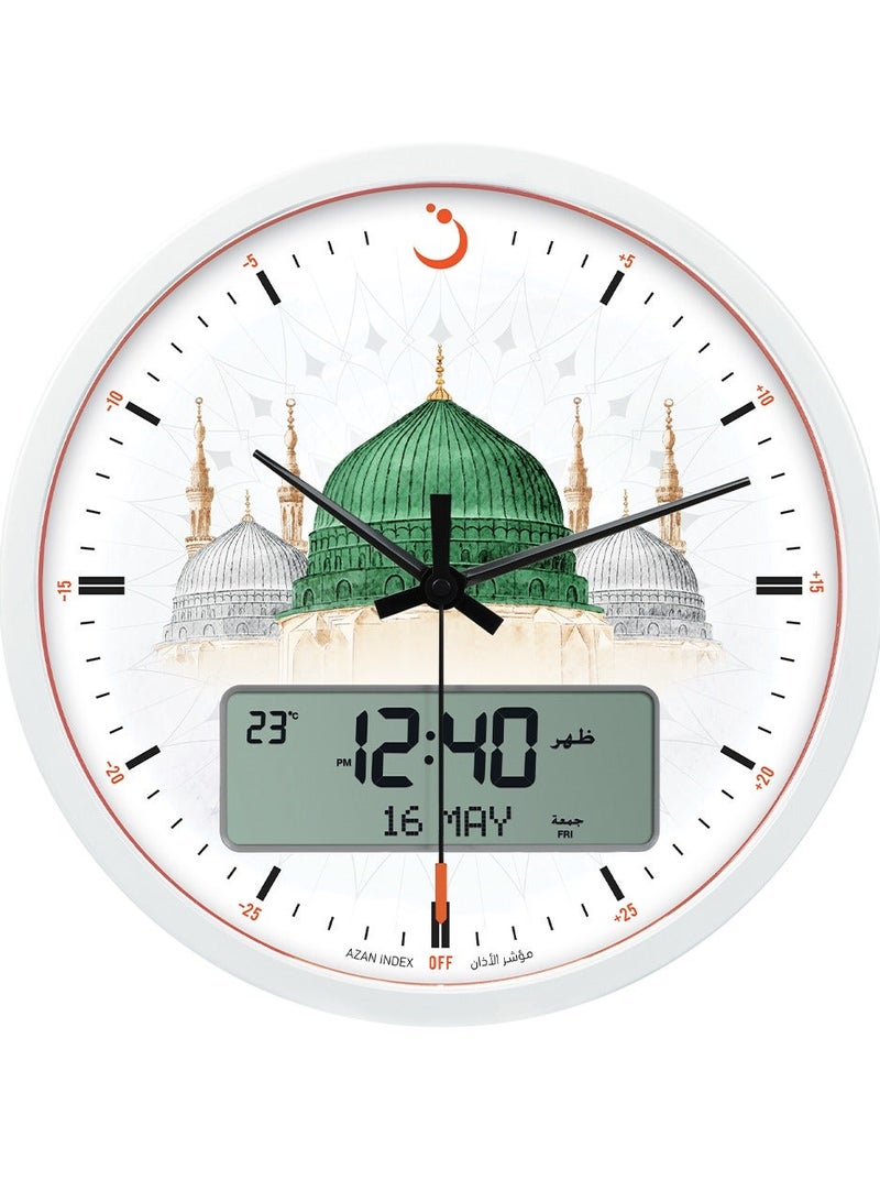 الفجر ساعة الفجر للصلاة ذات الحائط الدائري الكبير الأوتوماتيكية الرقمية - Image 1