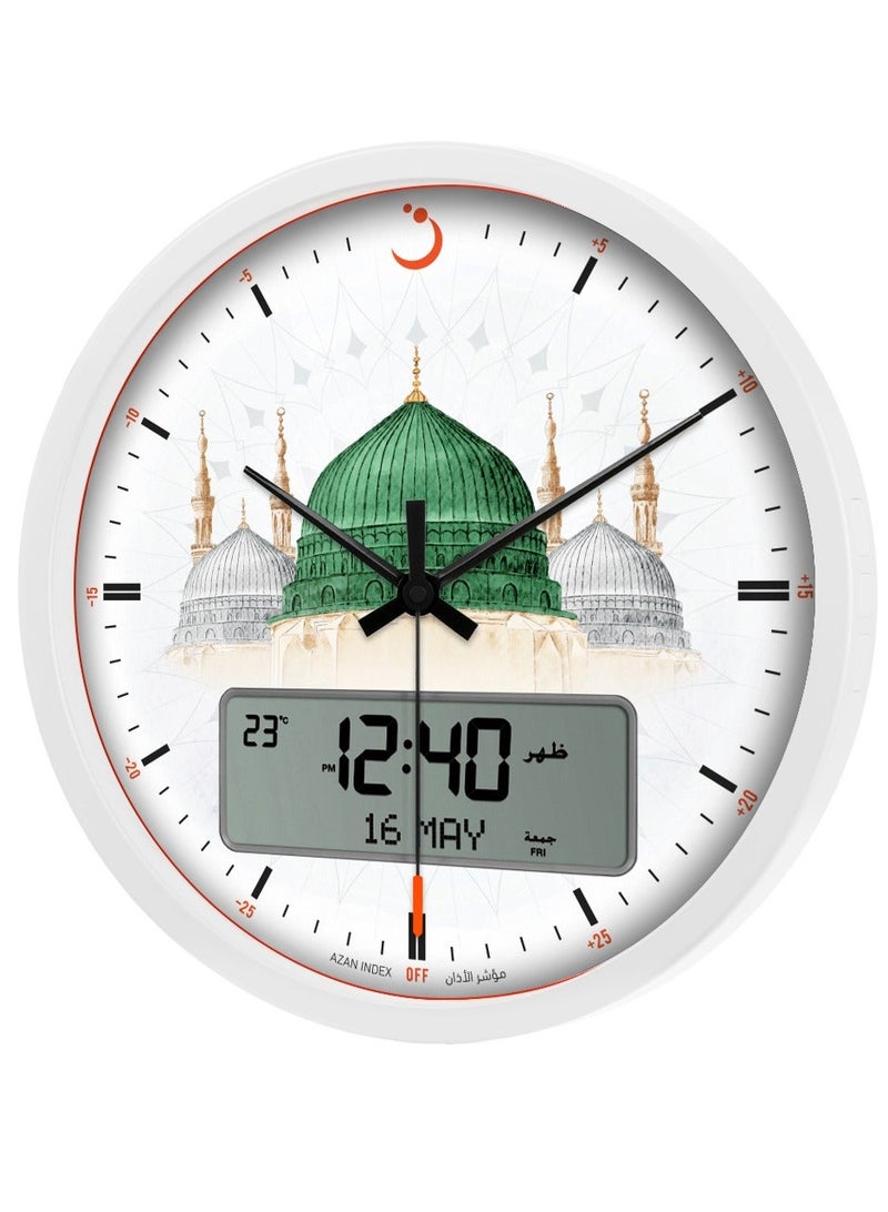 الفجر ساعة الفجر للصلاة ذات الحائط الدائري الكبير الأوتوماتيكية الرقمية - Image 2