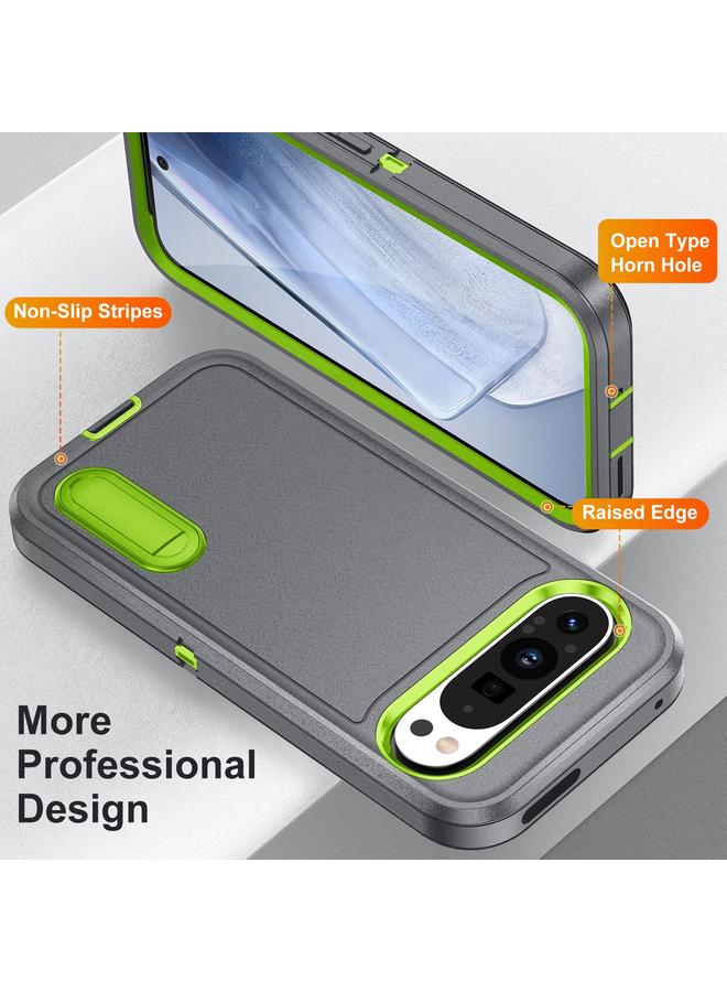 S-TOP Case For Google Pixel 9 Pro Rugged PC + Silicone Phone Case with Holder - Image 3