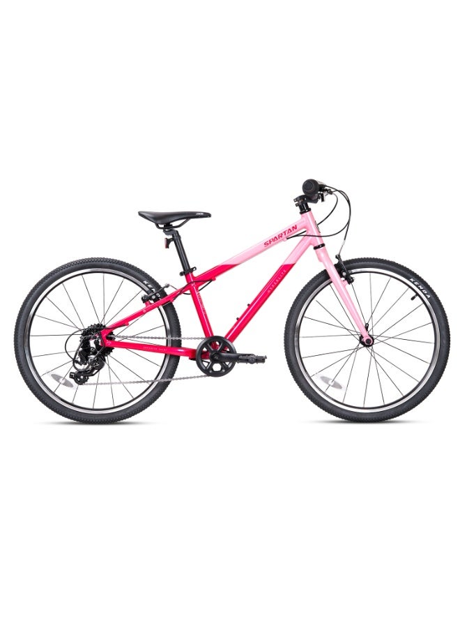 سبارتان دراجة سبارتان هايبرلايت 20 بوصة من الألمنيوم – إطار ألمنيوم 6061 فائق الخفة، نظام تروس شيمانو 7 سرعات، هندسة جيوتيك جونيور، فرامل جنوط تيكترو، إطارات 20×1.75، دراجة أطفال خفيفة الوزن | SP-3325-LP-20 - Image 2