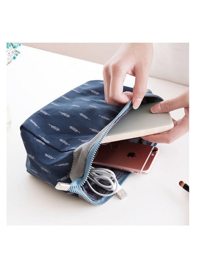 PUSHKH Travel Cosmetic Pouch Portable Makeup Organizer Toiletry Zipper Bags for Women Ladies Girls, Pack of 2 - Image 4