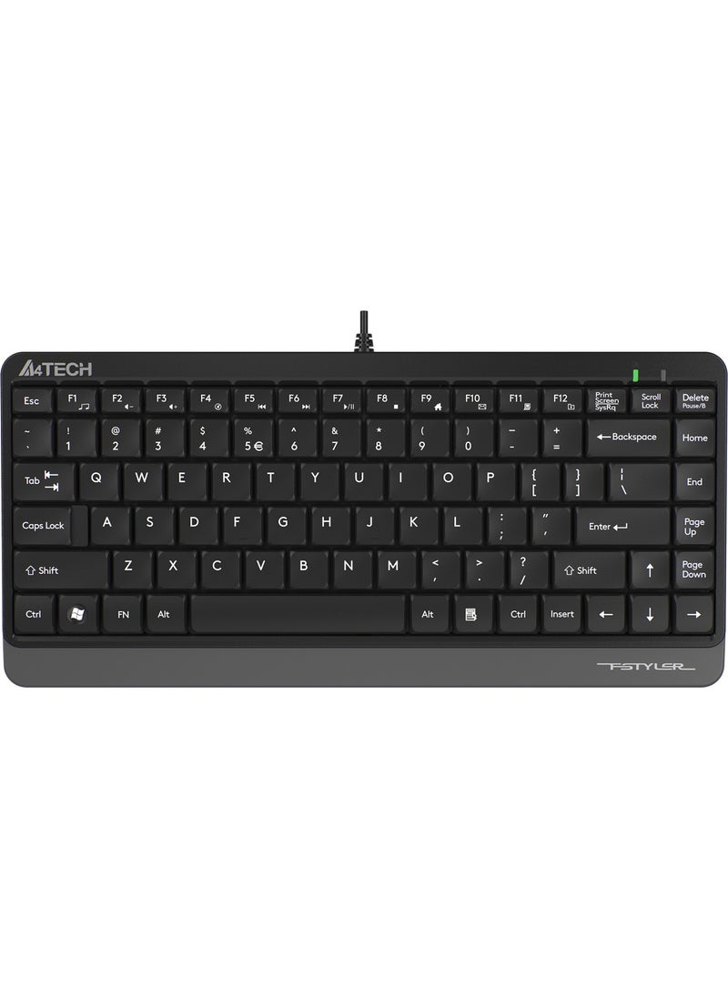 A4TECH A4 TECH FK11 SLIM Q KEYBOARD USB GRAY  - Image 1