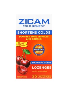 ZICAM Zicam, Cold Remedy, Lozenges, Wild Cherry , 25 Individually Wrapped Lozenges  - Image 1