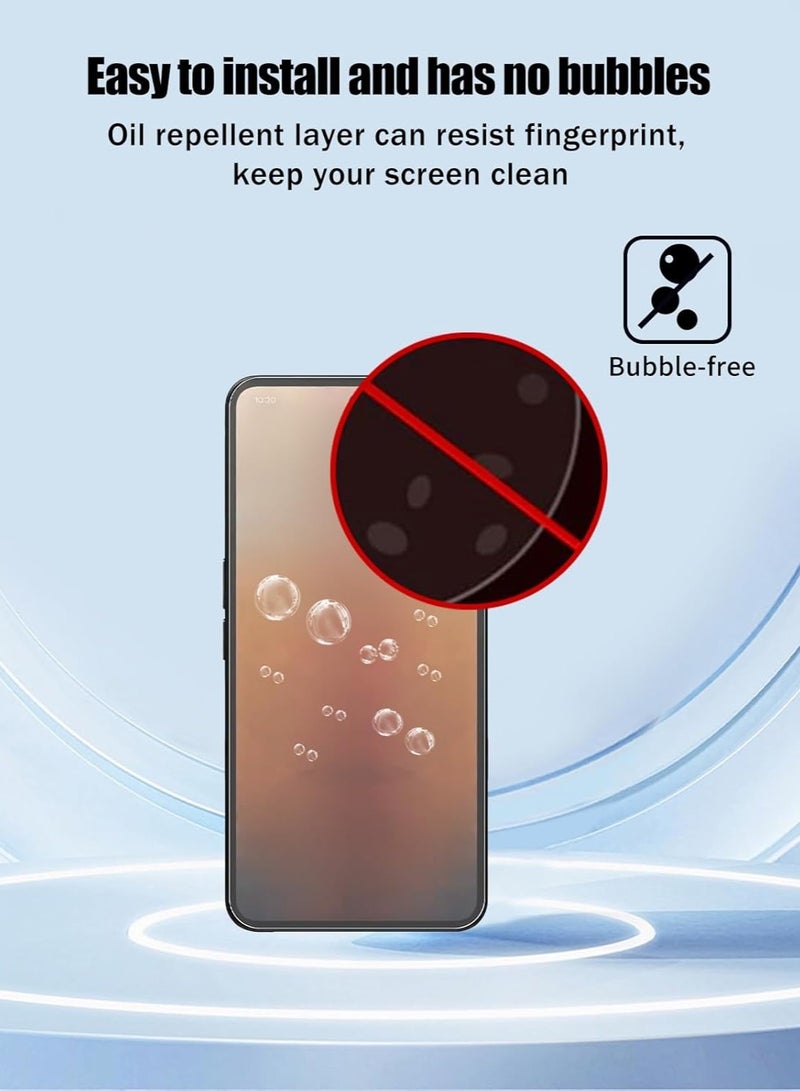 عام واقي شاشة متوافق مع Nothing Phone (4a) 2026، [طبقَة 2+2] واقي شاشة وواقي عدسة الكاميرا، زجاج مقسى بصلابة 9H عالي الوضوح مقاوم للخدش وخالٍ من الفقاعات. - Image 5