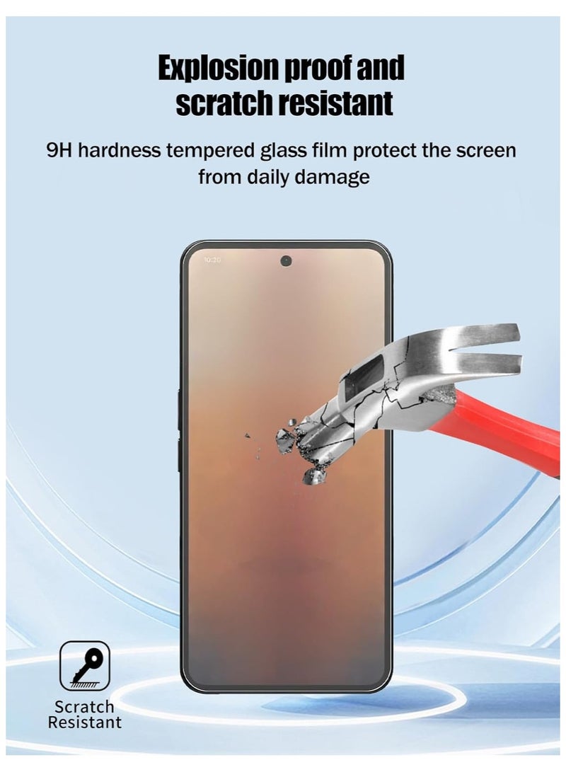 عام واقي شاشة متوافق مع Nothing Phone (4a) 2026، [طبقَة 2+2] واقي شاشة وواقي عدسة الكاميرا، زجاج مقسى بصلابة 9H عالي الوضوح مقاوم للخدش وخالٍ من الفقاعات. - Image 2