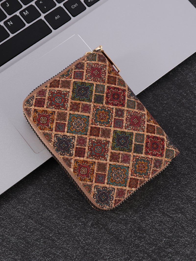 Bohemian Vintage Wood Grain Clutch Multifunctional Wallet XB 