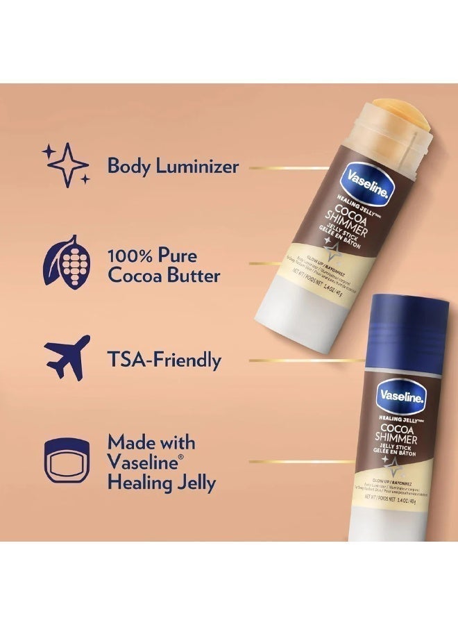 Vaseline Petroleum Jelly Stick Cocoa Butter 40 Gm - (3 pcs) - Image 3