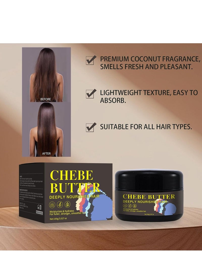 Lanthome Chebe Hair Butter,Organic Hair Growth Products Made With Chebe Powder, Olive Oil, Shea Butter,Promote Hair Thickness,Moisturising Vegan Hair Butter for All Hair Types 100g - Image 4