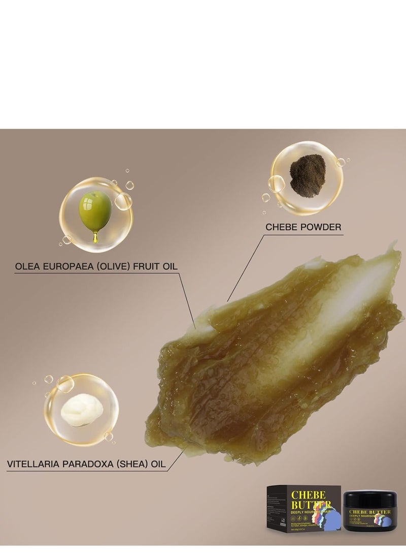 Lanthome Chebe Hair Butter,Organic Hair Growth Products Made With Chebe Powder, Olive Oil, Shea Butter,Promote Hair Thickness,Moisturising Vegan Hair Butter for All Hair Types 100g - Image 3