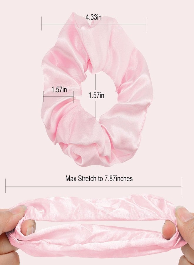 Aprince أربطة شعر أبرينس الوردية للفتيات والنساء - 12 قطعة من أربطة الشعر الساتان - روابط شعر - حامل ذيل الحصان - إكسسوارات شعر لطيفة للحفلات ويوم عيد الحب - Image 2