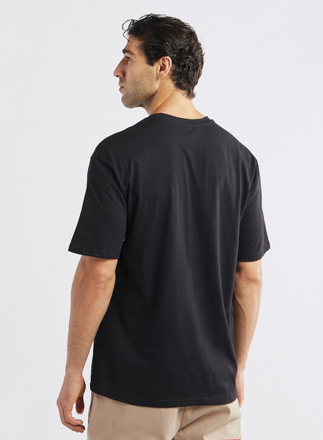 سبلاش فيڤ تيشيرت بأكمام قصيرة وياقة مستديرة وطبعات - Image 3